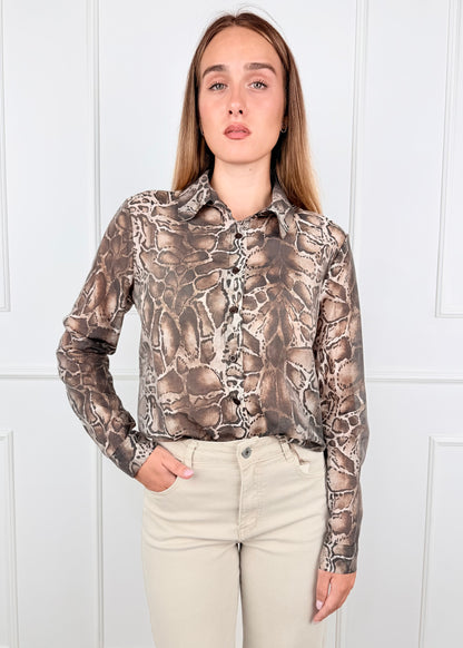 C25557S - BREND CAMICIA CON COLLETTO FANTASIA PITONATA