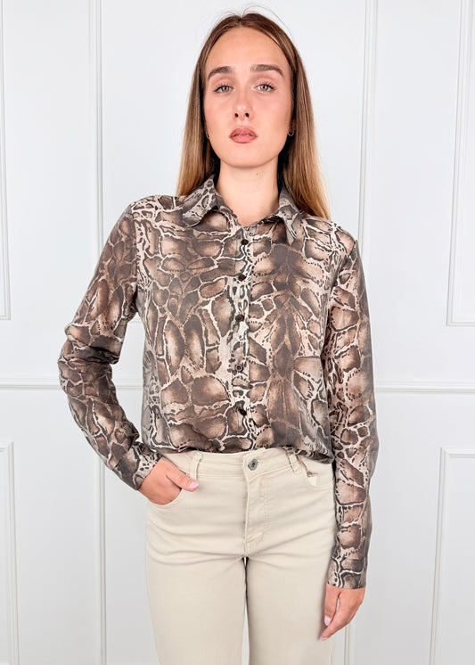 C25557S - BREND CAMICIA CON COLLETTO FANTASIA PITONATA