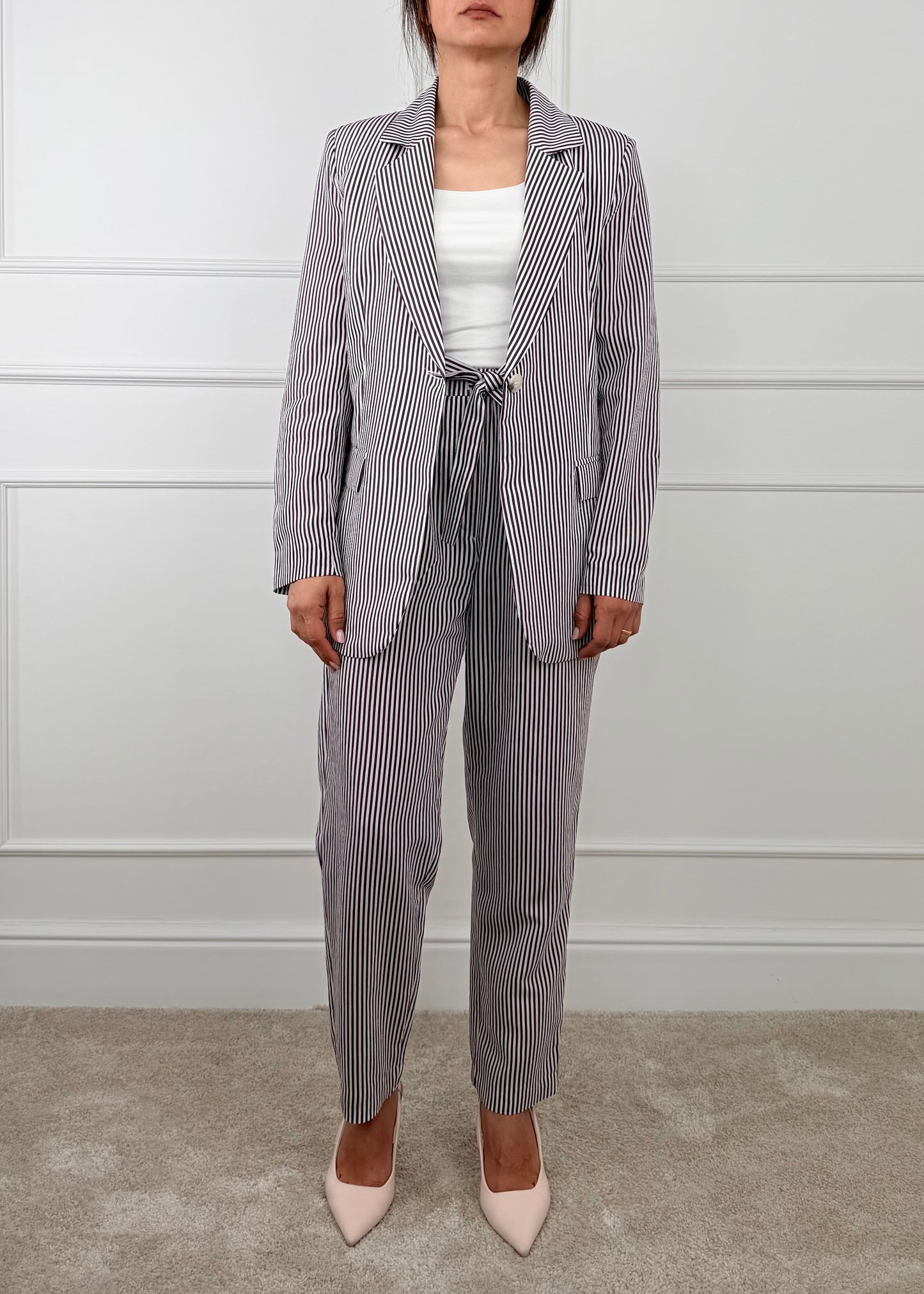 26P5290 - TENSIONE IN PANTALONE CARROT FATASIA RIGHE