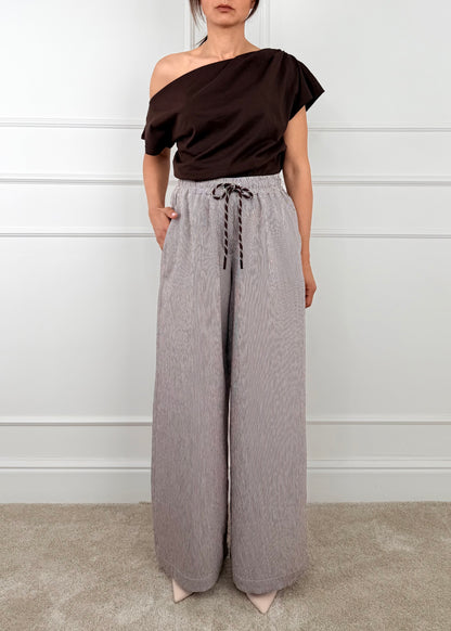 XU1583 - TENSIONE IN PANTALONE PALAZZO FANTASIA RIGHE