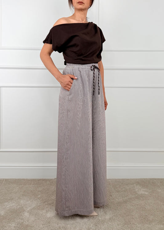 XU1583 - TENSIONE IN PANTALONE PALAZZO FANTASIA RIGHE