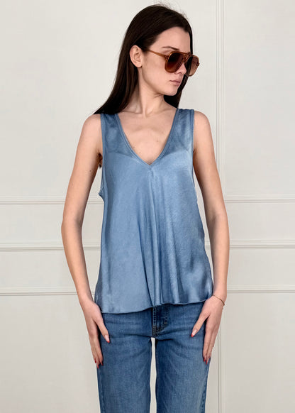 21944 - TOP IN VISCOSA SCOLLO "V"