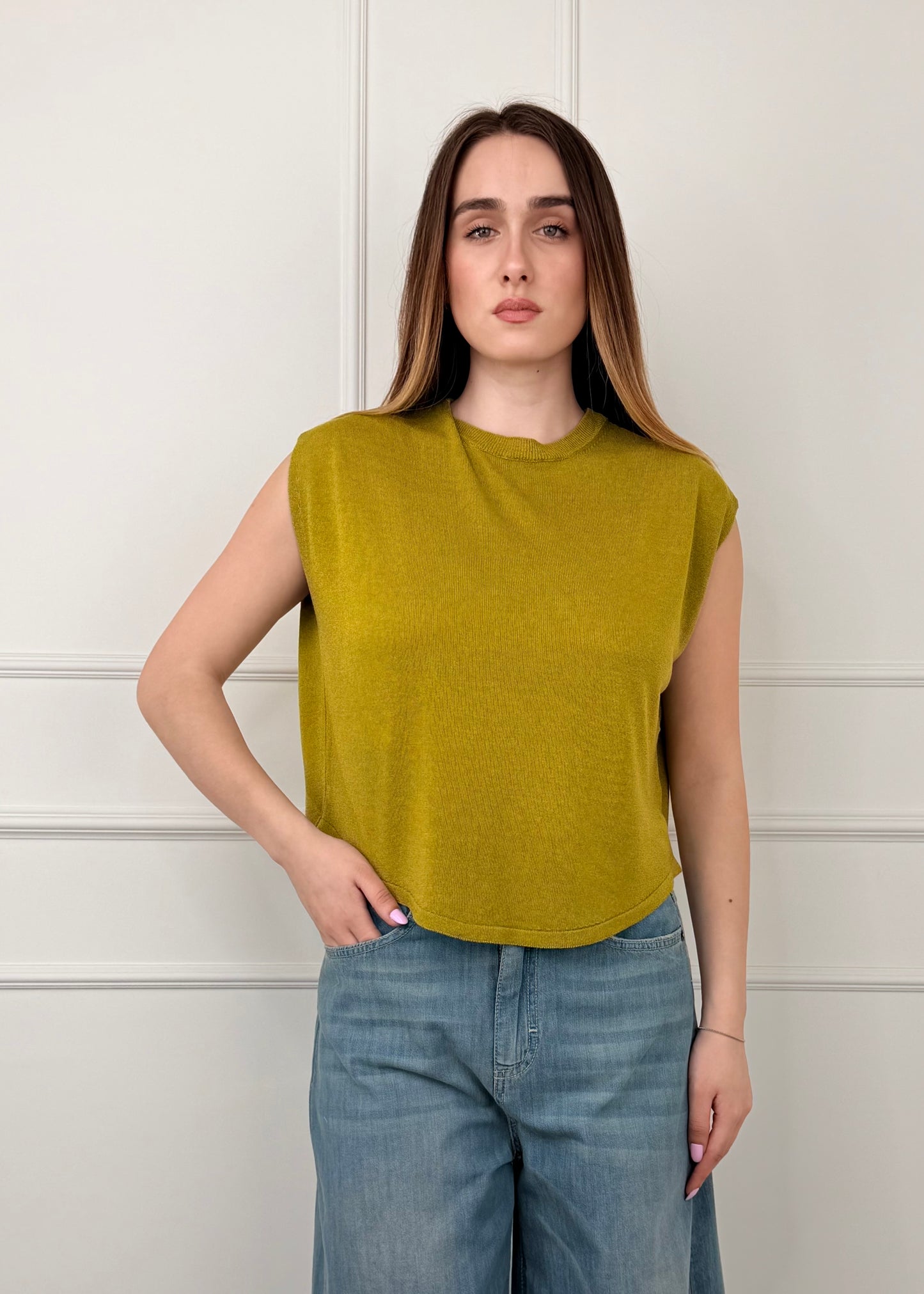 M1110943 - BREND MAGLIA SMANICATA IN FILO DI VISCOSA