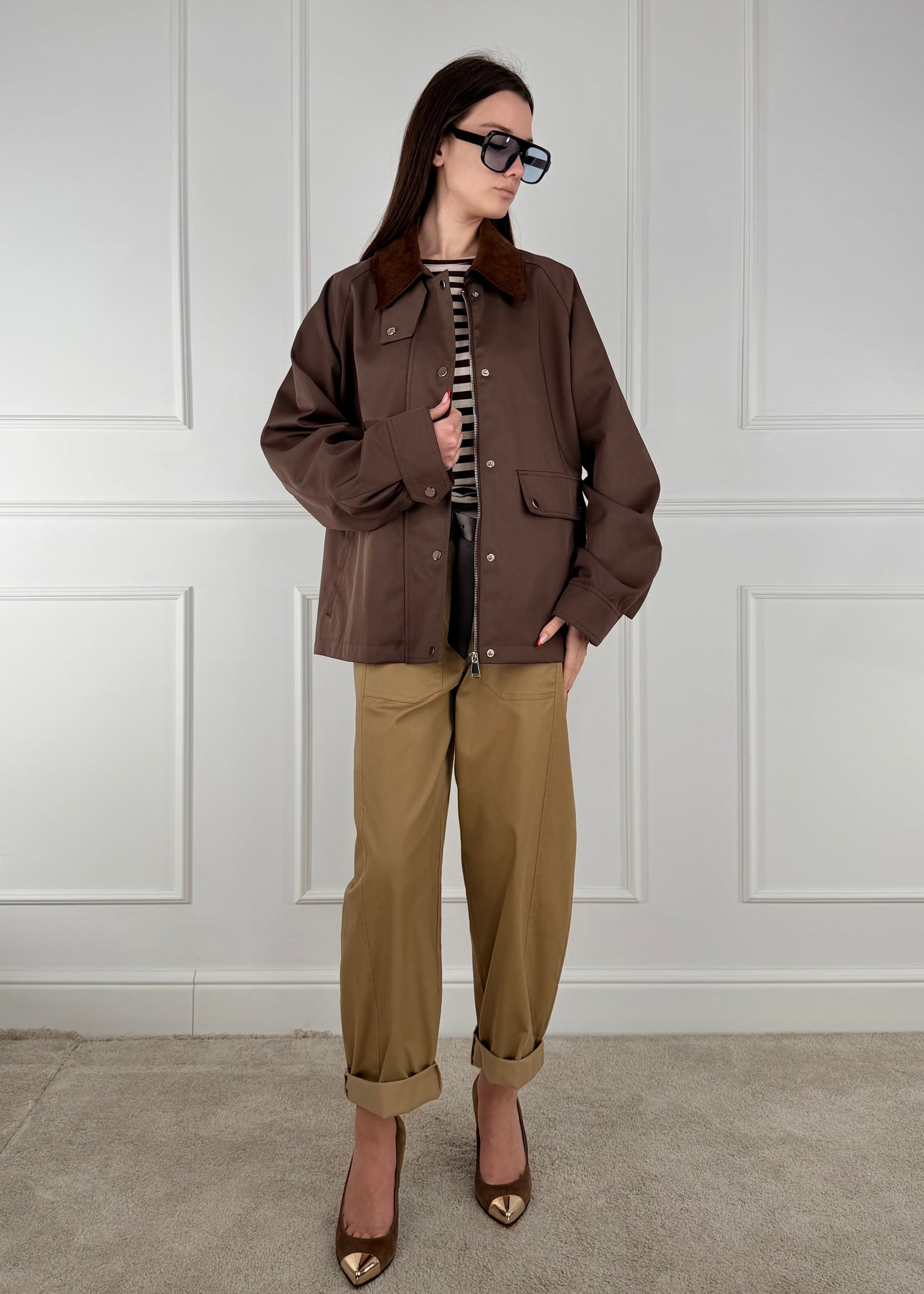 D259222 - BREND GIACCONE DETTAGLI IN VELLUTO