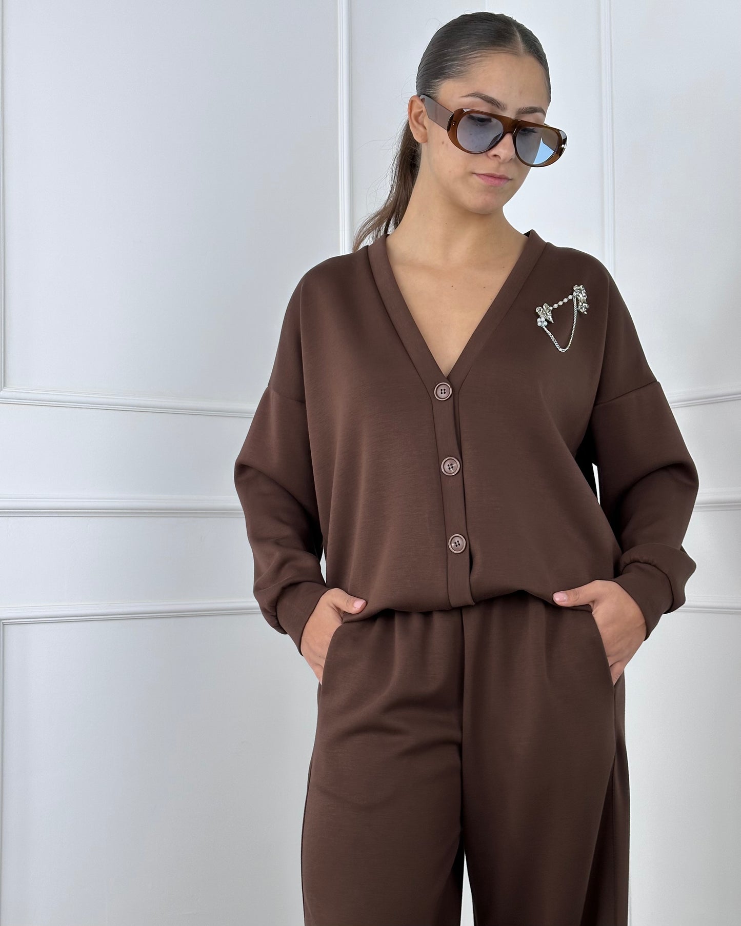 MR11795 - MY-D CARDIGAN MORBIDONE CON SPILLA