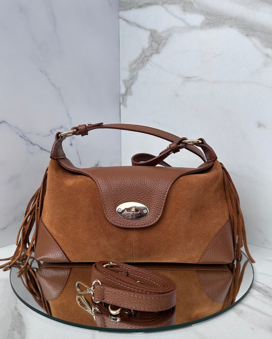 BRS948 - BORSA VERA PELLE POSTINA