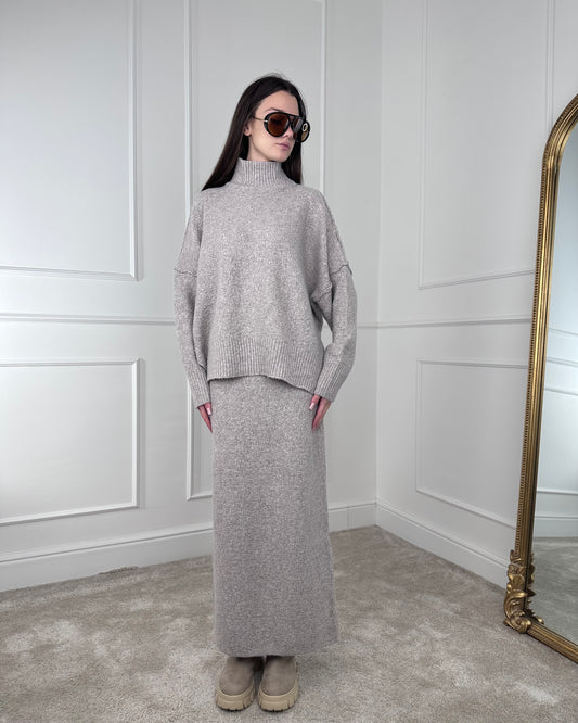 60701 - COMPLETO MISTO LANA PULLOVER E GONNA