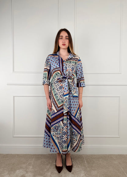 H4885C12 - ABITO CON FIOCCO FANTASIA PATCHWORK
