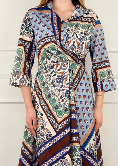 H4885C12 - ABITO CON FIOCCO FANTASIA PATCHWORK