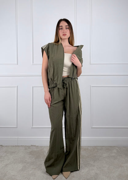 H527287 - BREND PANTALONE PALAZZO CON BANDE