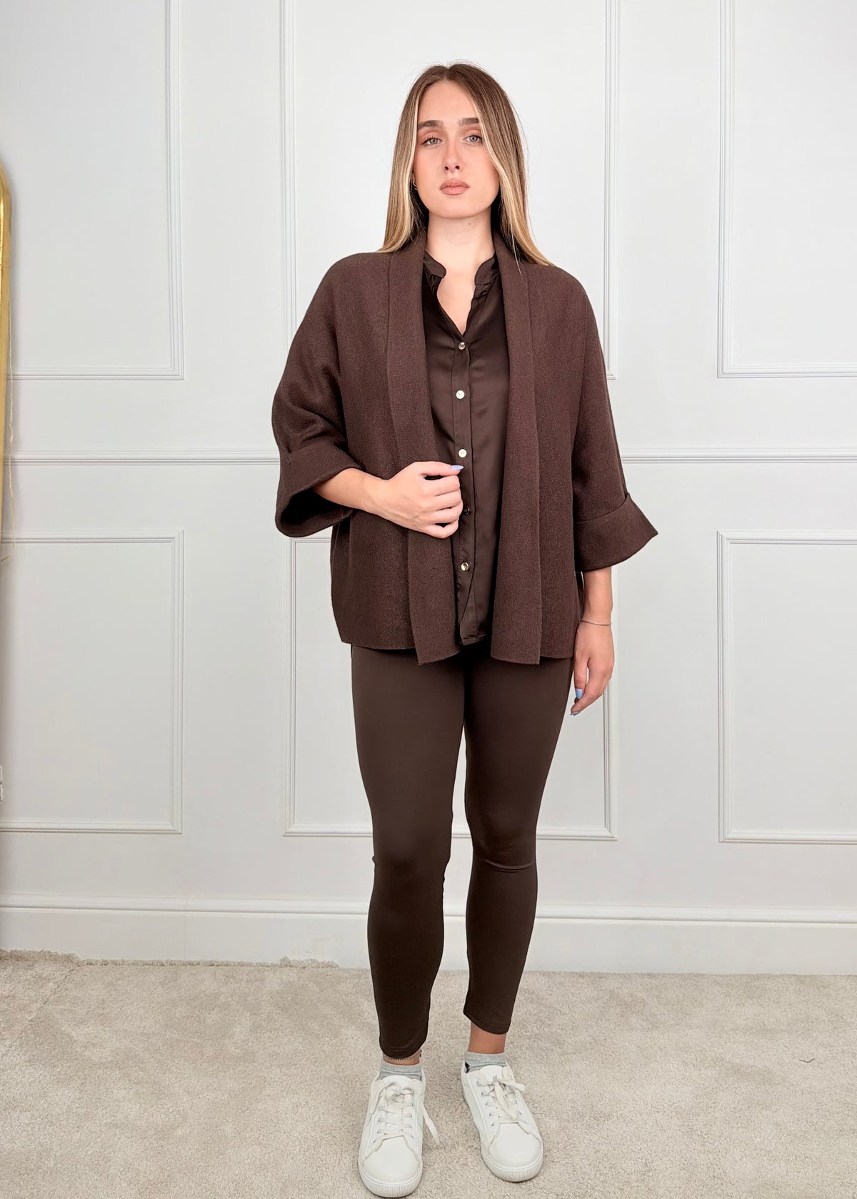 A26023 - CARDIGAN COLLO SCIALLATO