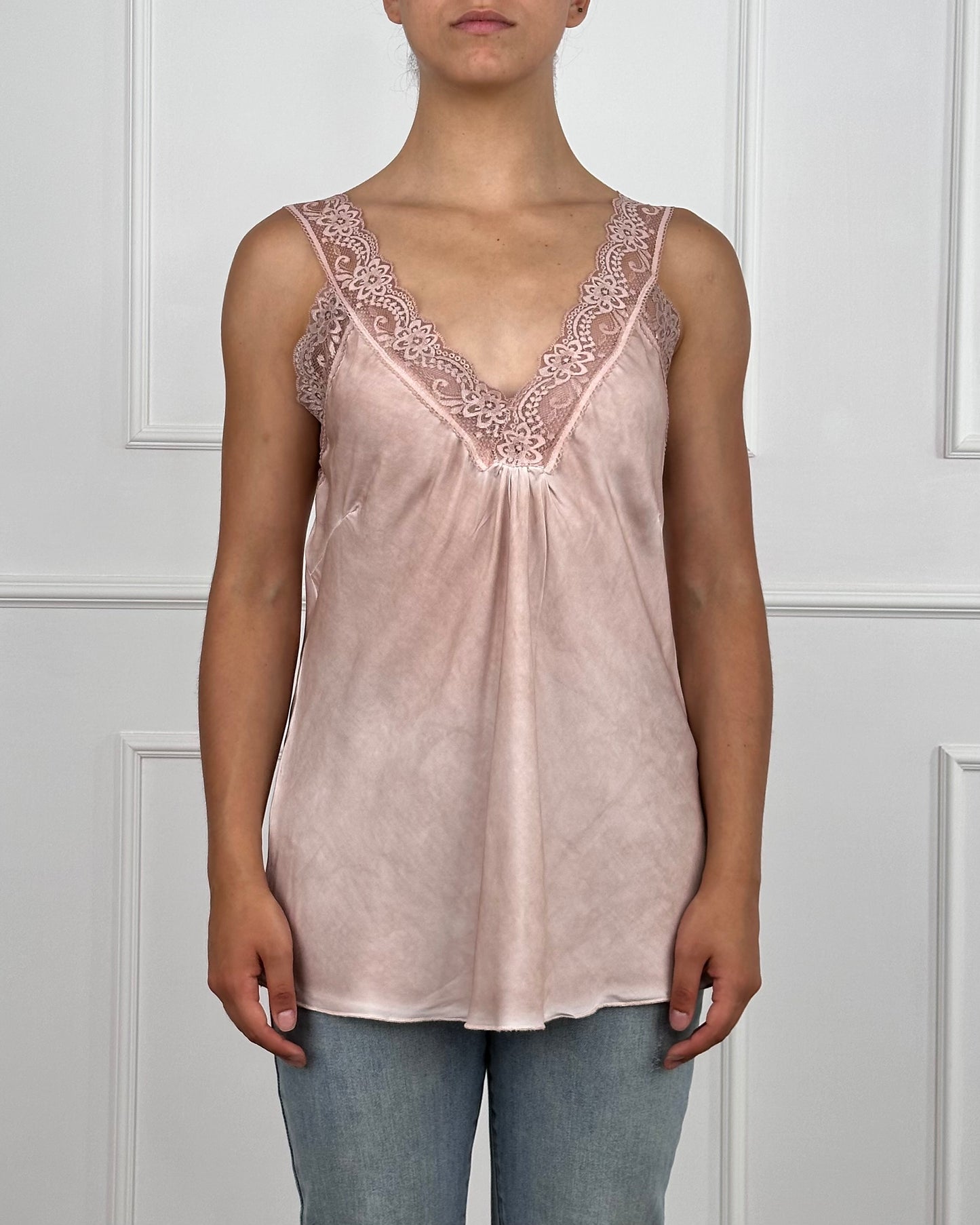 213361 - TOP IN VISCOSA SPALLINA IN PIZZO
