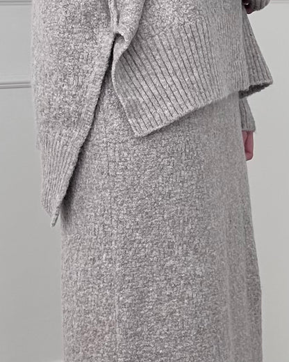 60701 - COMPLETO MISTO LANA PULLOVER E GONNA