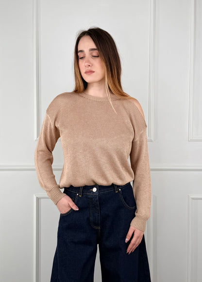 XL25234 - TENSIONE IN MAGLIA CUT OUT IN FILO DI VISC