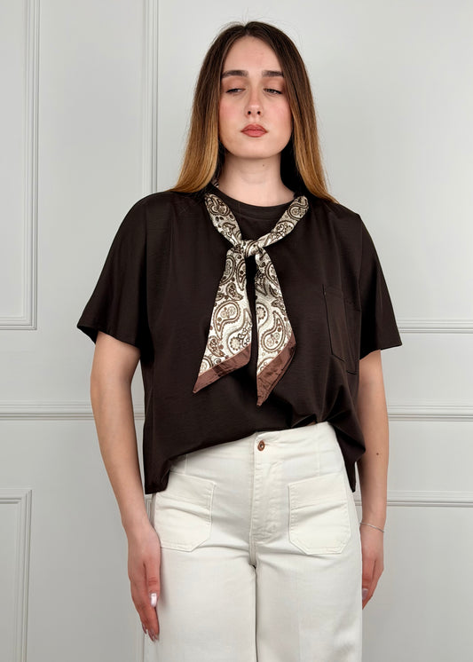 YM20570 - T-SHIRT CON FOULARD