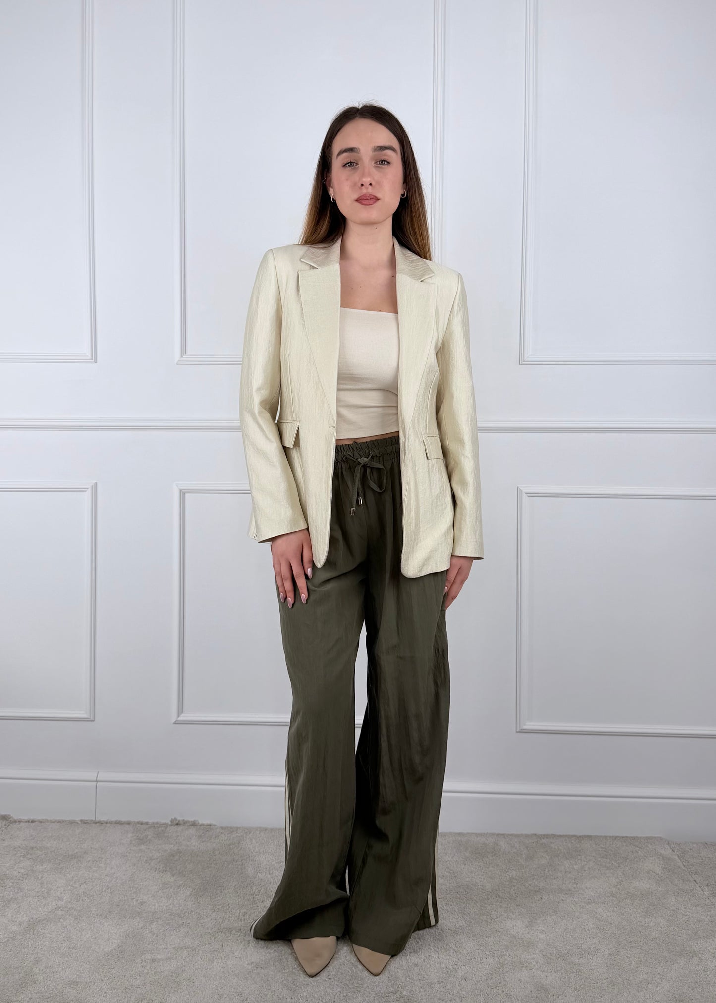 H527287 - BREND PANTALONE PALAZZO CON BANDE