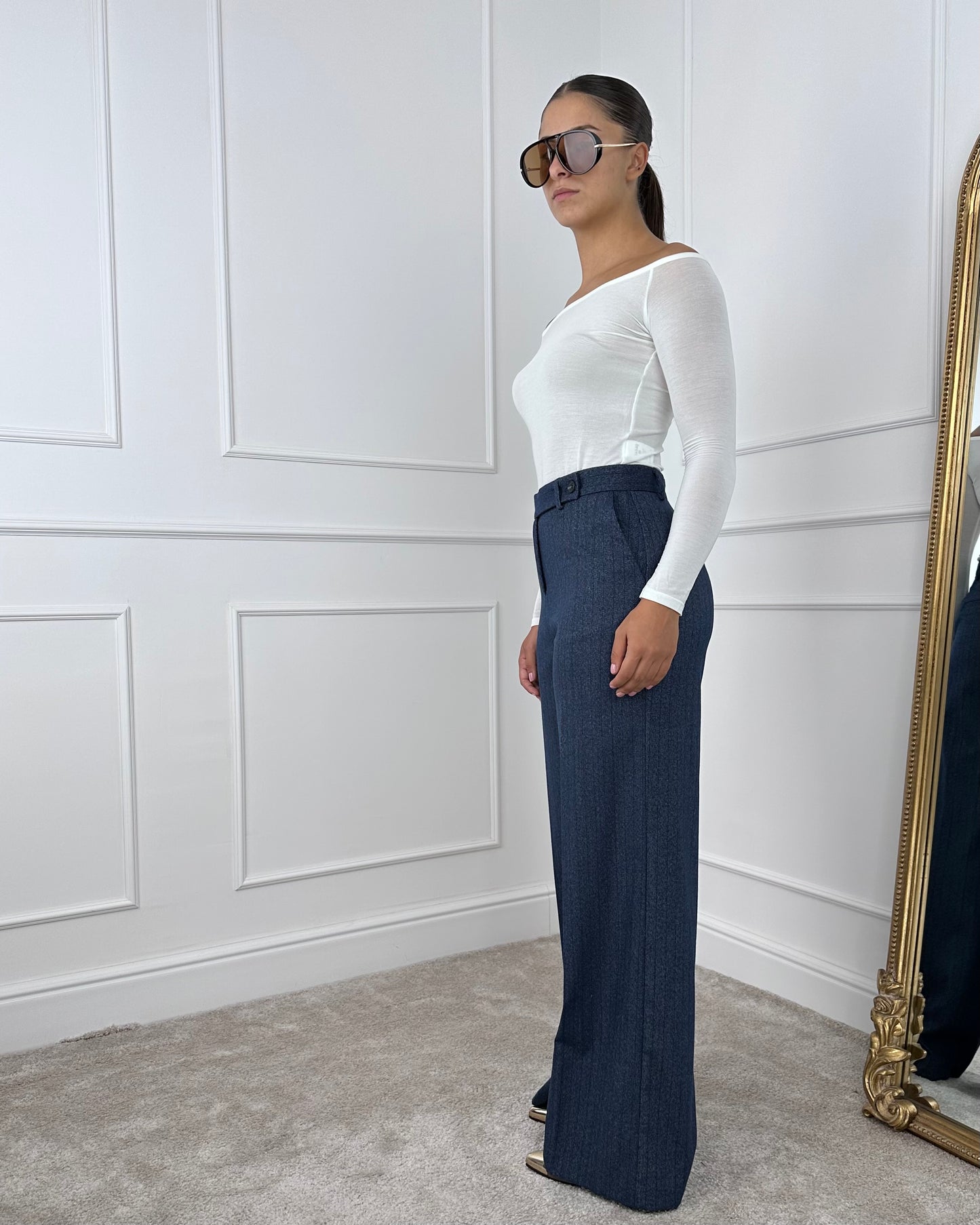 FDBY21885R23 - PANTALONE GESSATO