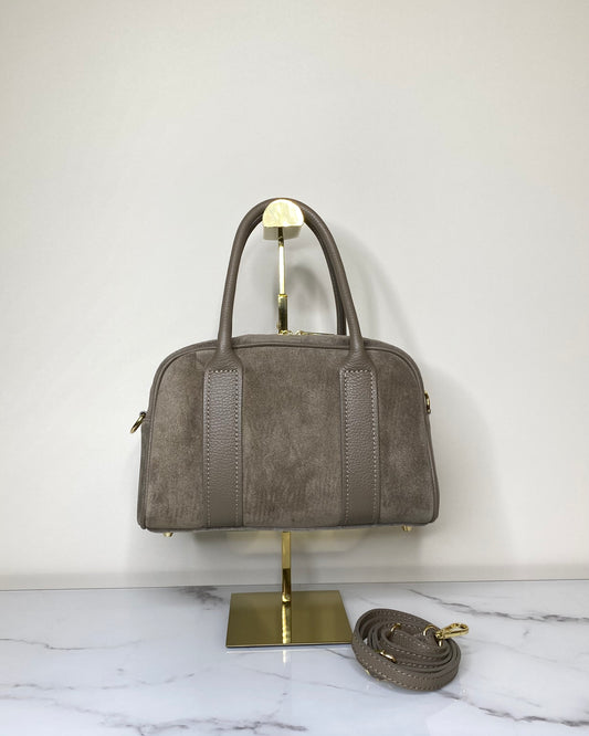 BRS5467 BORSA BAULETTO VERA PELLE SCAMOSCIATA