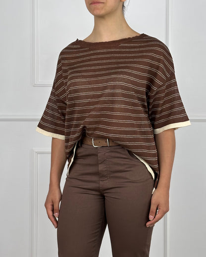 G280125 - MAGLIA RIGHE SC.BARCA LINO & COTONE