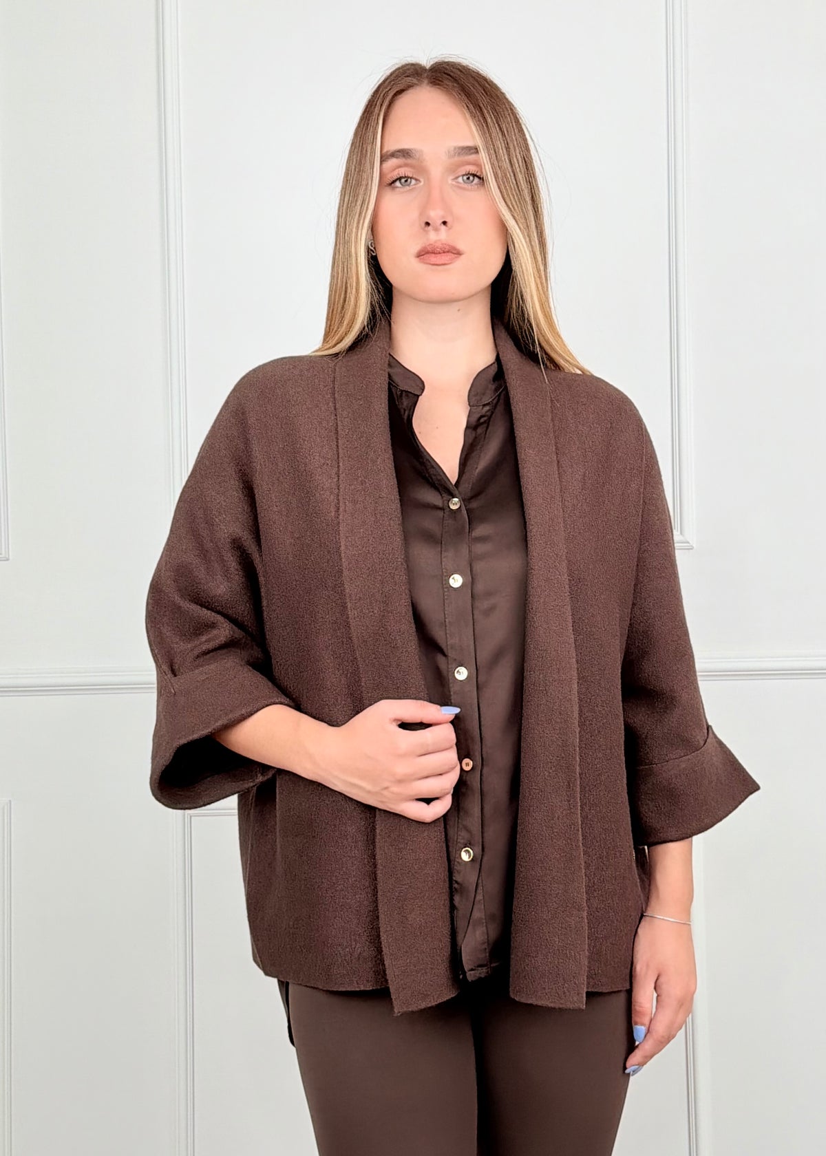 A26023 - CARDIGAN COLLO SCIALLATO