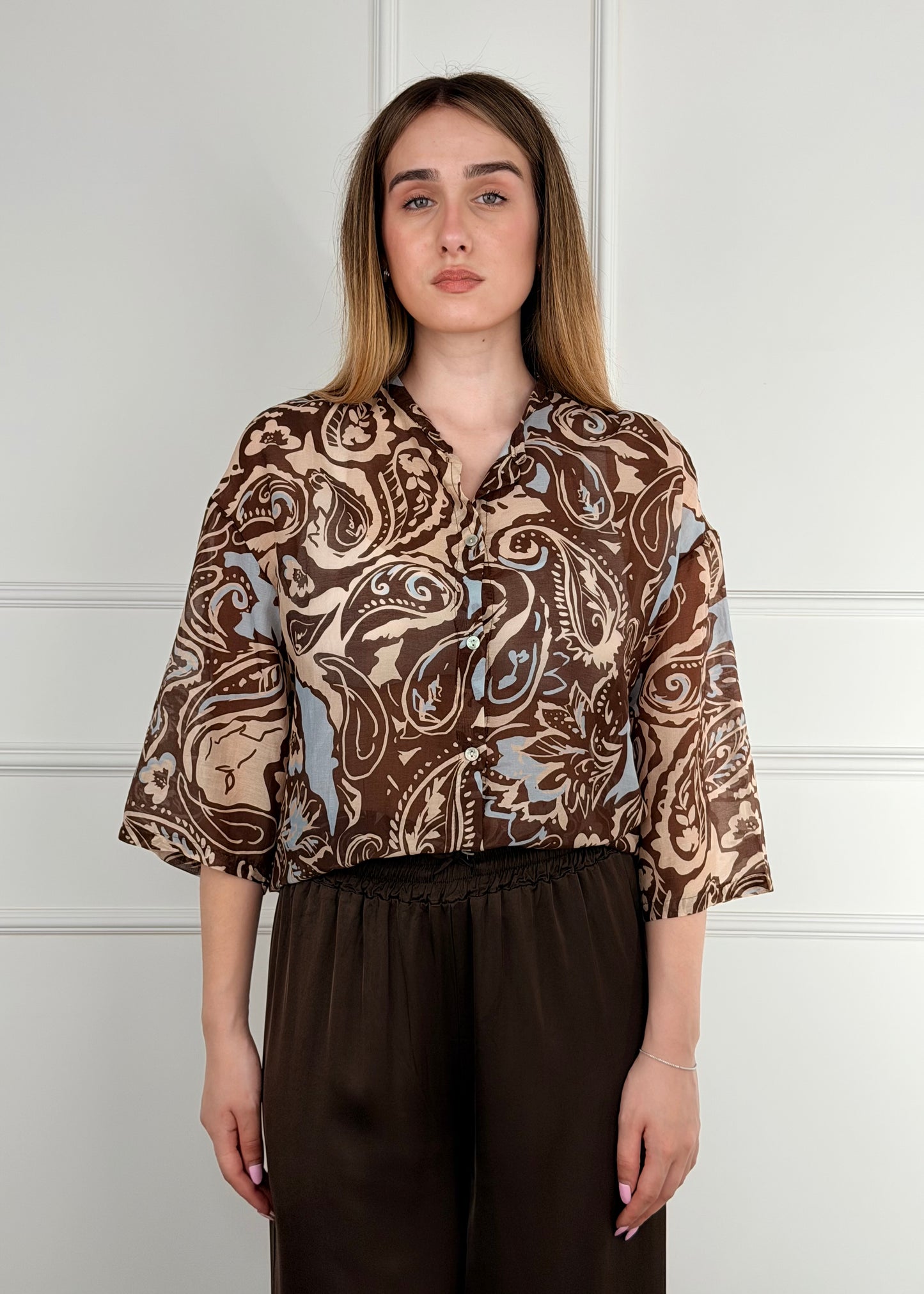 T2605 CAMICIA MISTO SETA E COTONE