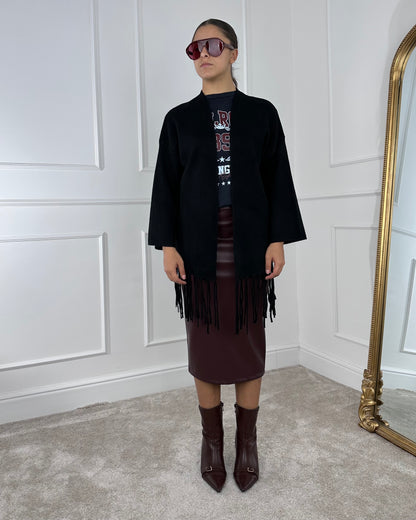 DL7296 MANTELLA/CARDIGAN CON FRANGE