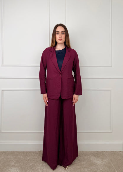 26300 - COMPLETO GIACCA E PANTALONE MISTO LINO