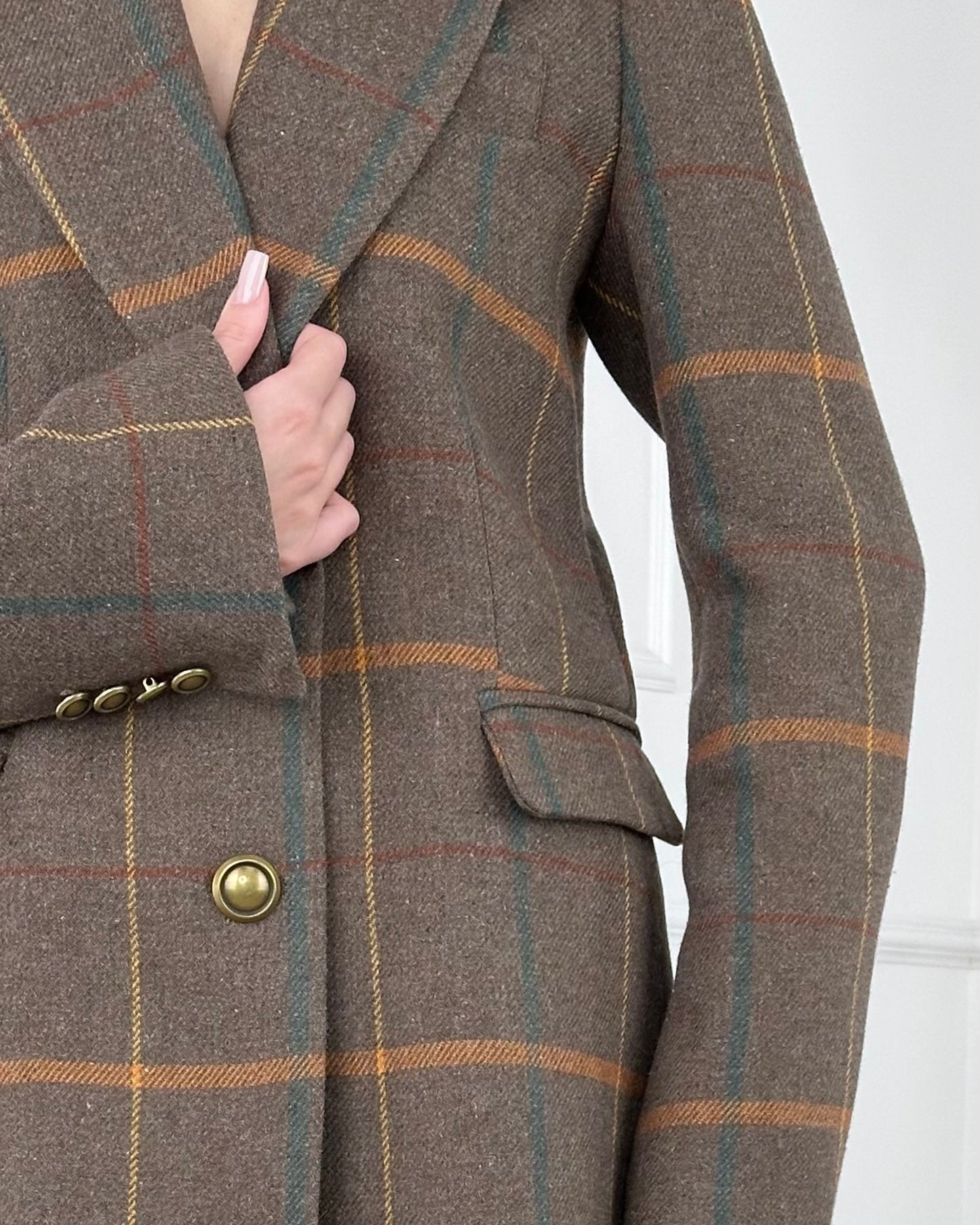 W25JB35 - TENSIONE IN GIACCA CHECK MISTO LANA