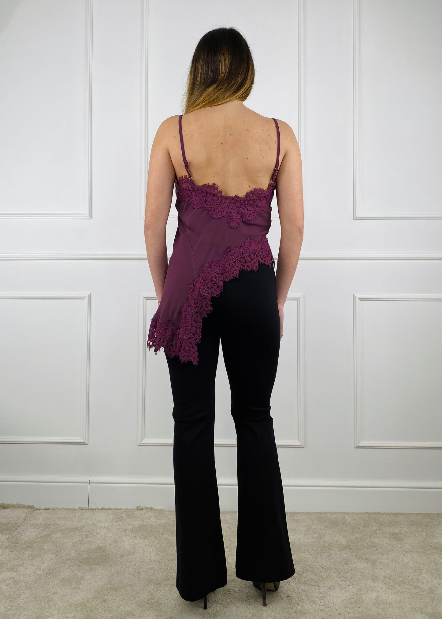 P12129 - PANTALONE FLARE IN PUNTO MILANO LEGGERO