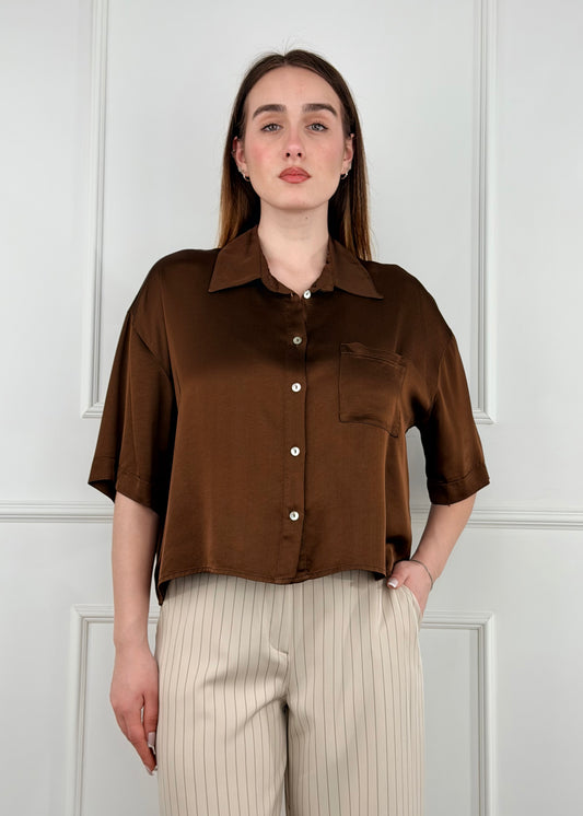 FLE908 - MY-D CAMICIA CROPPED IN VISCOSA