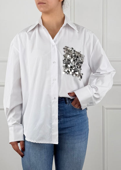 PE260048U - TENSIONE IN CAMICIA TASCA PAILLETTES