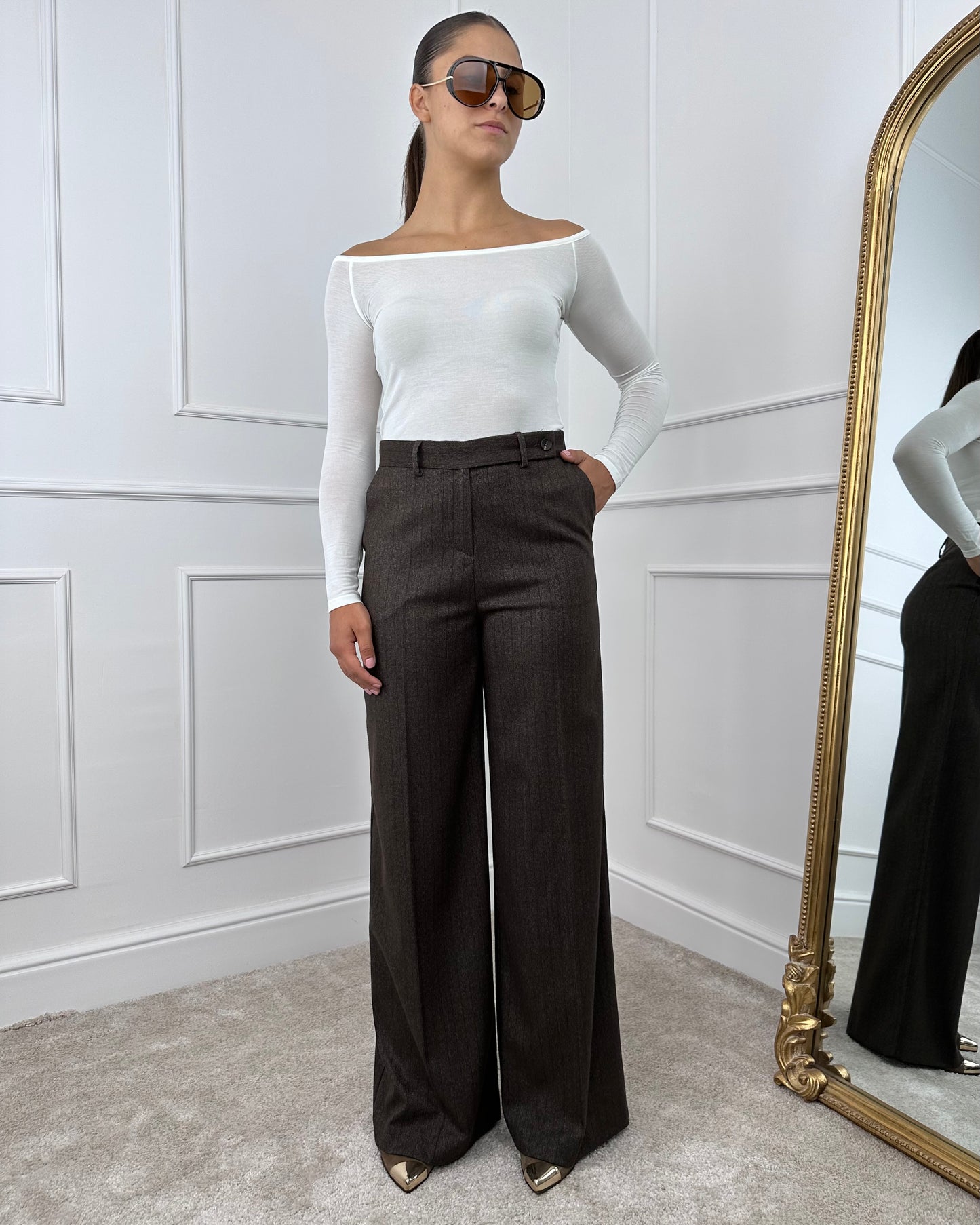 FDBY21885R23 - PANTALONE GESSATO