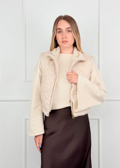 GILET DOUBLE FACE - GILET DOUBLE FACE TRAPUNTATO