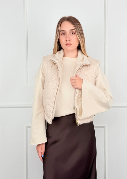GILET DOUBLE FACE - GILET DOUBLE FACE TRAPUNTATO