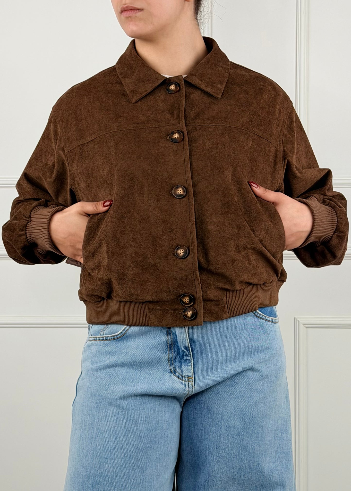 I9823 - BREND BOMBER EFFETTO SUEDE