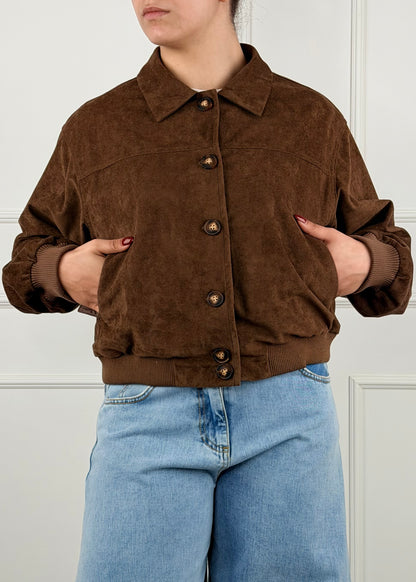 I9823 - BREND BOMBER EFFETTO SUEDE