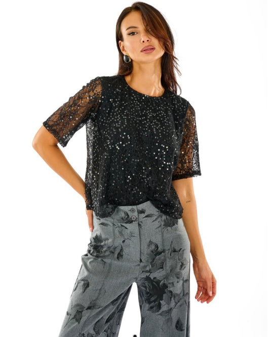 60112 GIORGIA & J BLUSA PAILLETTES