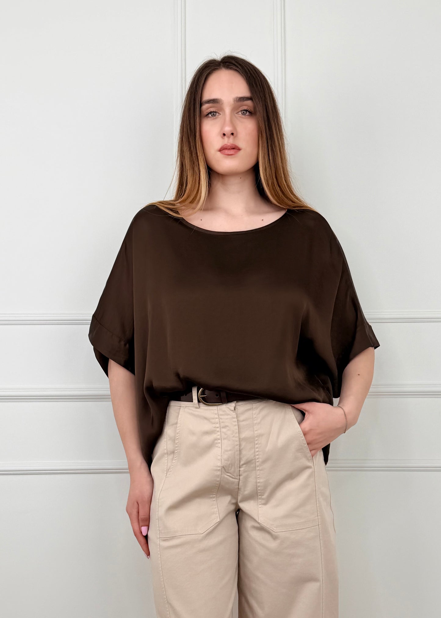 G434B05Q - TENSIONE IN BLUSA IN VISCOSA CON BOTTONI