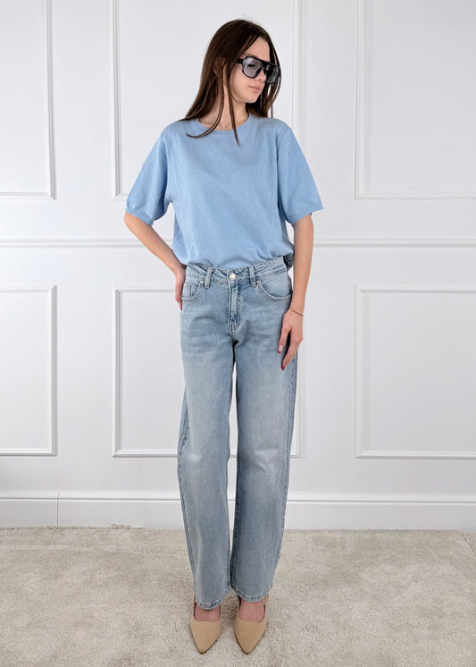 A455314 BREND DENIM CON FIOCCO SANGALLO