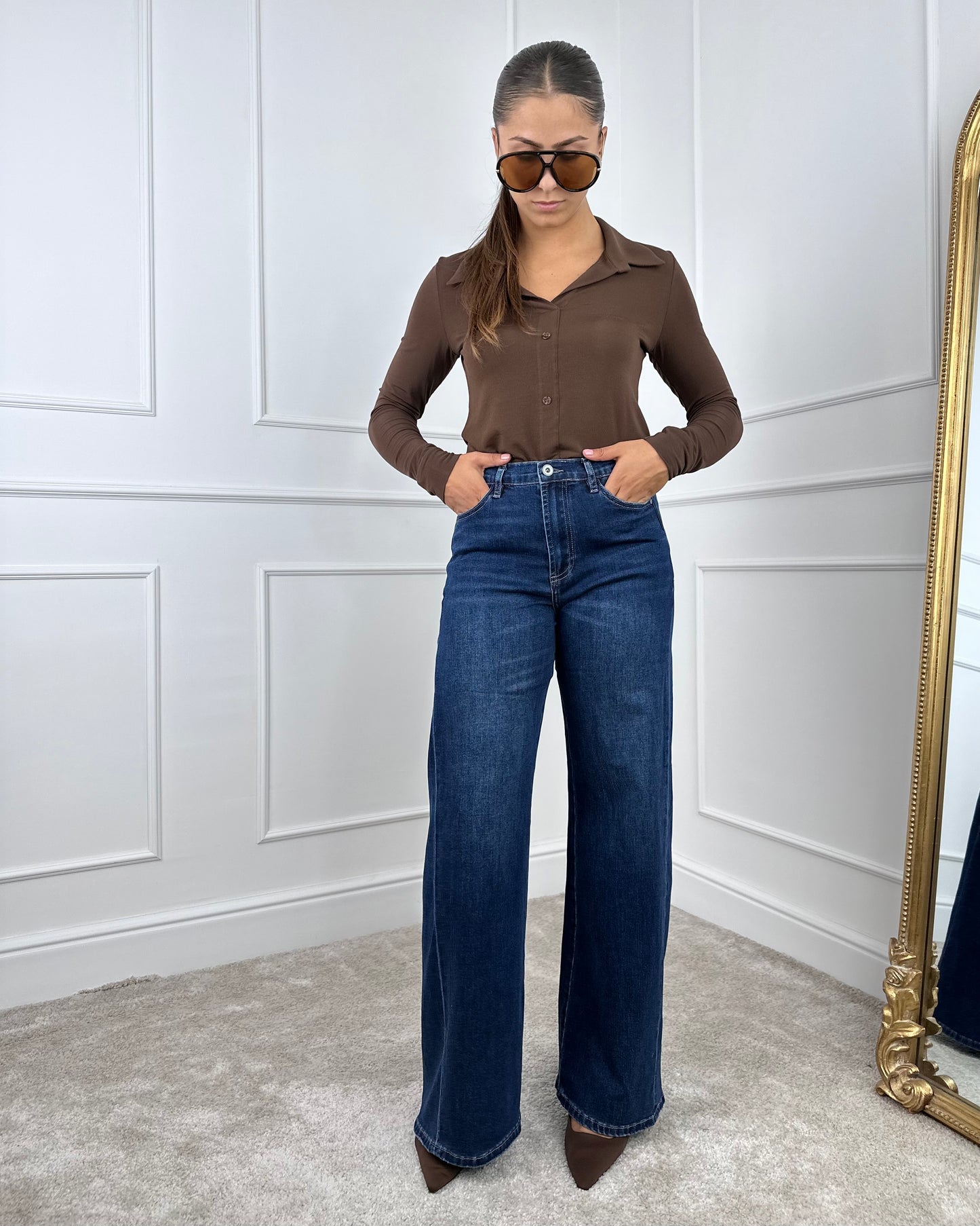 3D9240 - DENIM PALAZZO