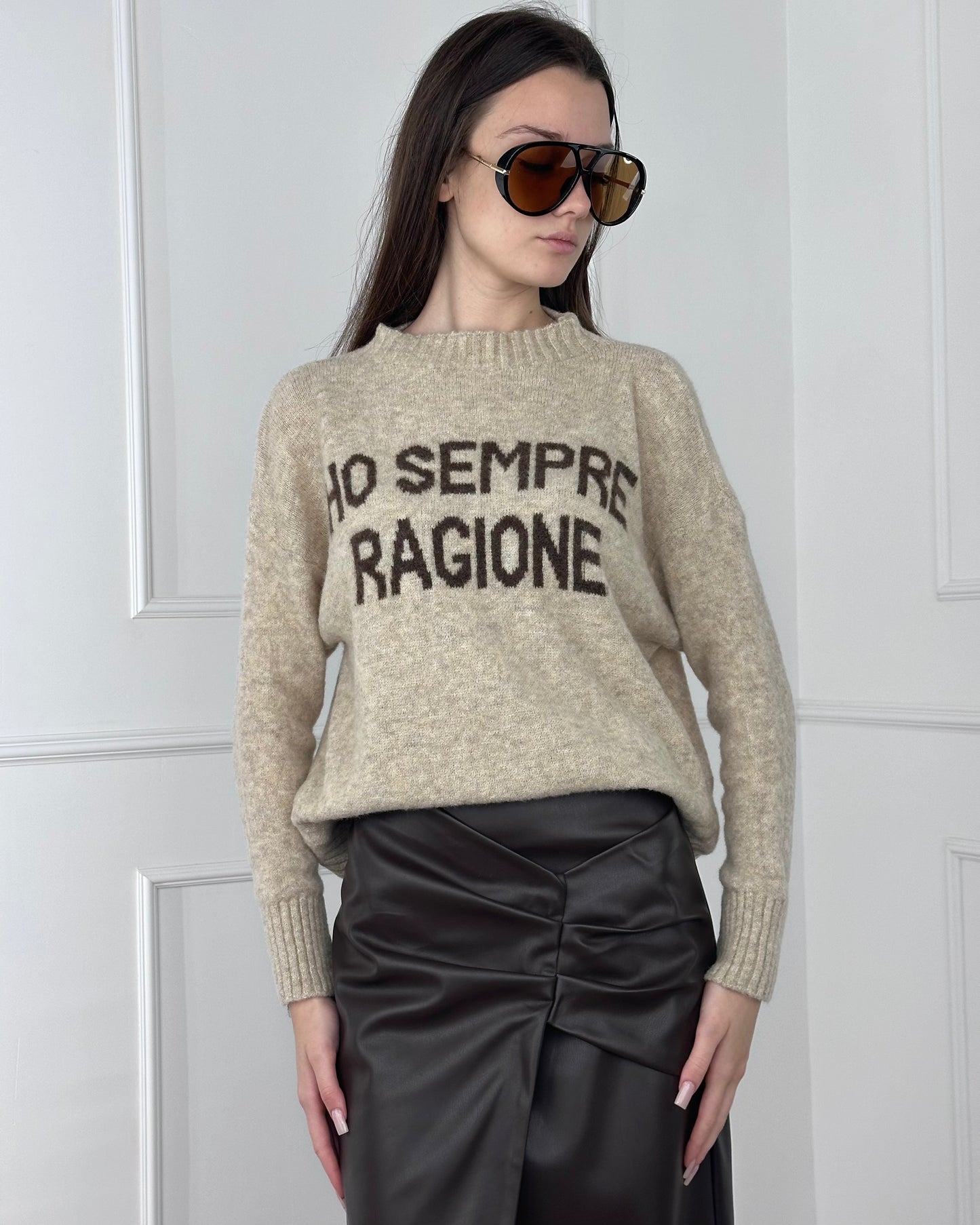 86321 - MAGLIA SOTTILE MISTO LANA "HO SEMPRE RAGIONE"