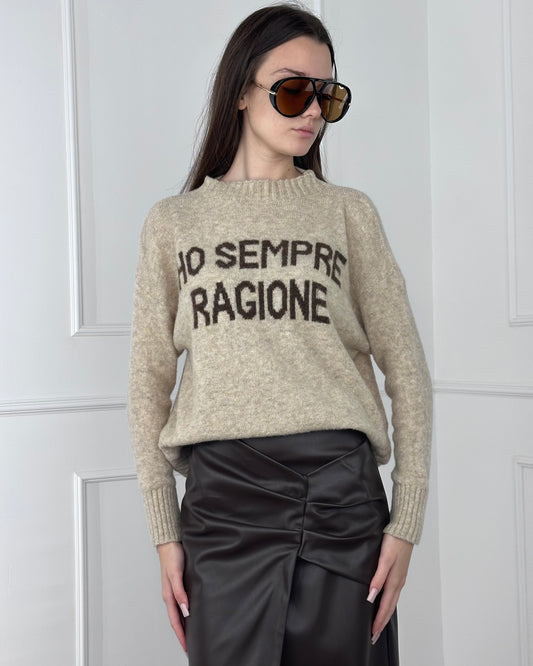 86321 - MAGLIA SOTTILE MISTO LANA "HO SEMPRE RAGIONE"