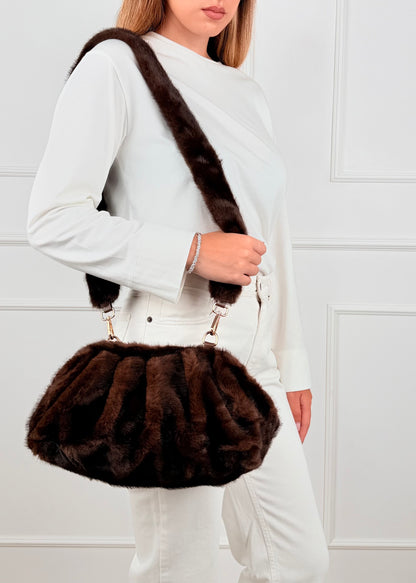 BRS89871 - BORSA CLUTCH IN PELLICCIA SINTETICA