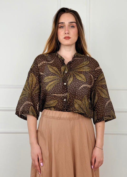 T2605 CAMICIA MISTO SETA E COTONE