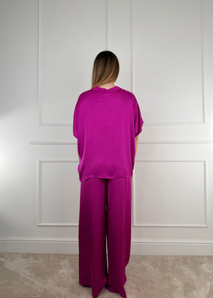 C653P22RPE26 - TENSIONE IN PANTALONE PALAZZO IN VISCOSA