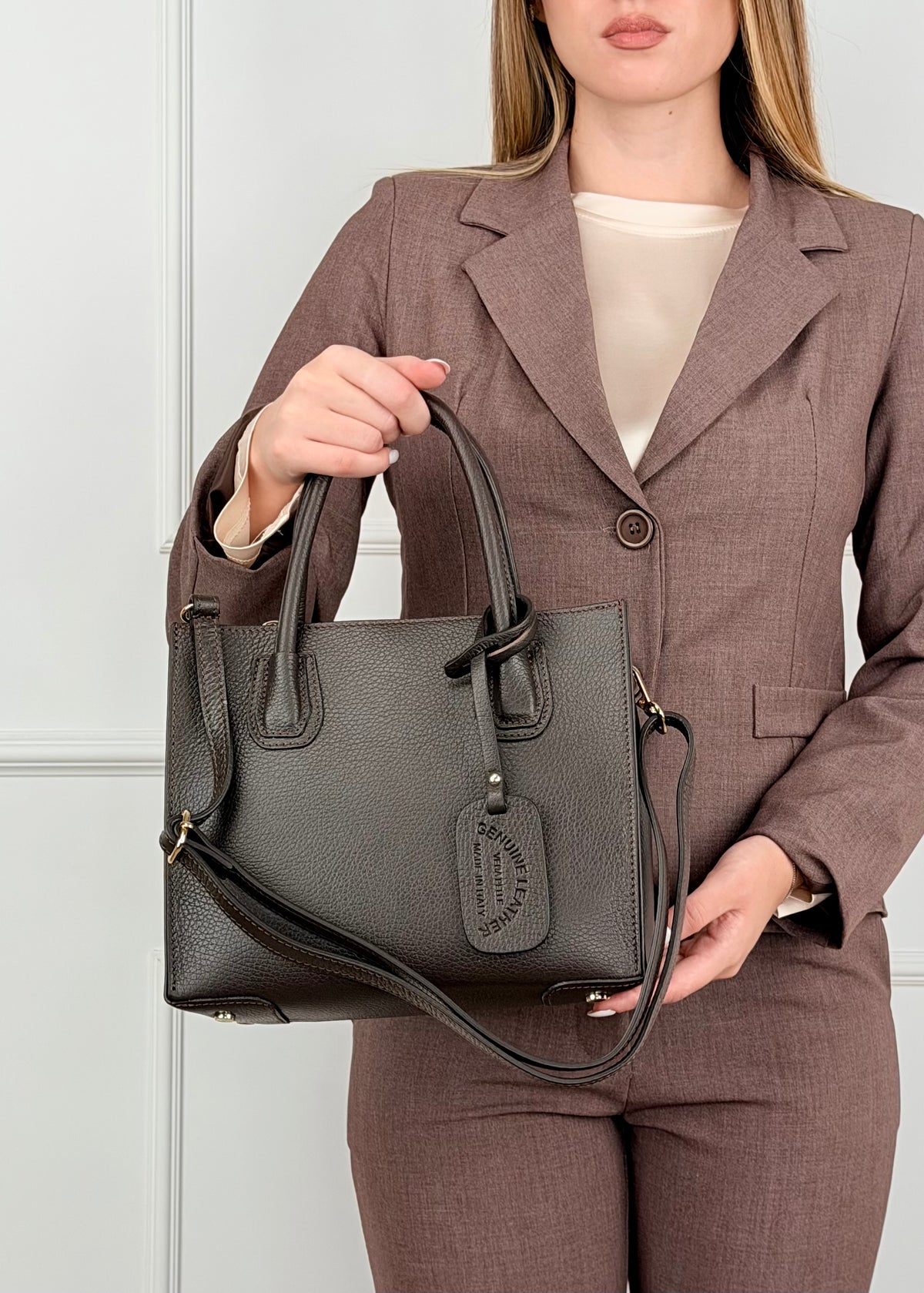 BRS • BORSA CARRIE VERA PELLE
