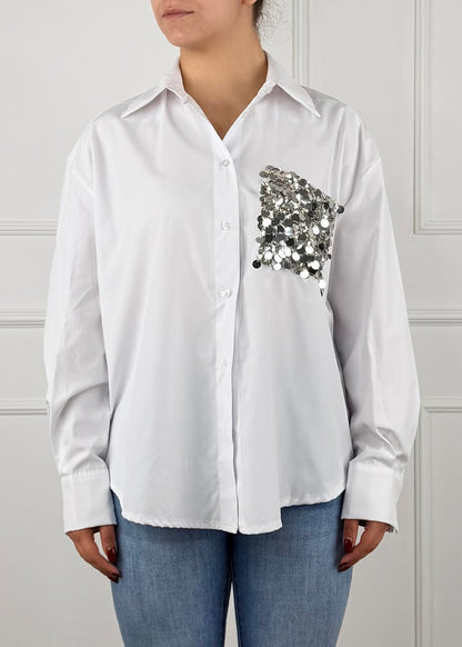 PE260048U - TENSIONE IN CAMICIA TASCA PAILLETTES