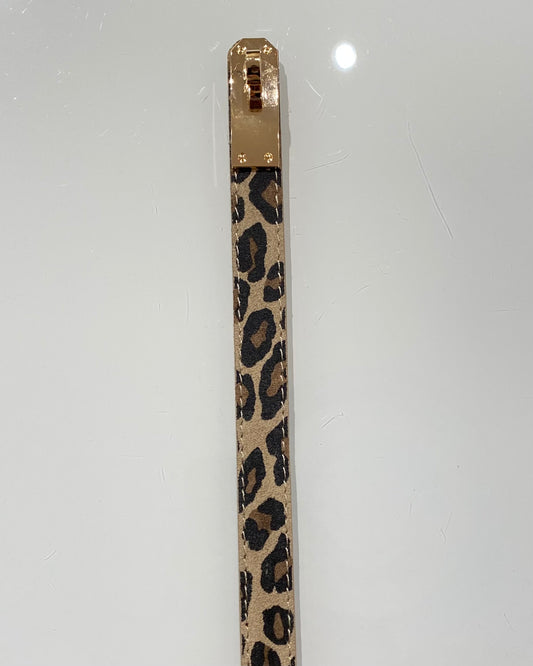 CNT435 CINTURA VERA PELLE REGOLABILE ANIMALIER