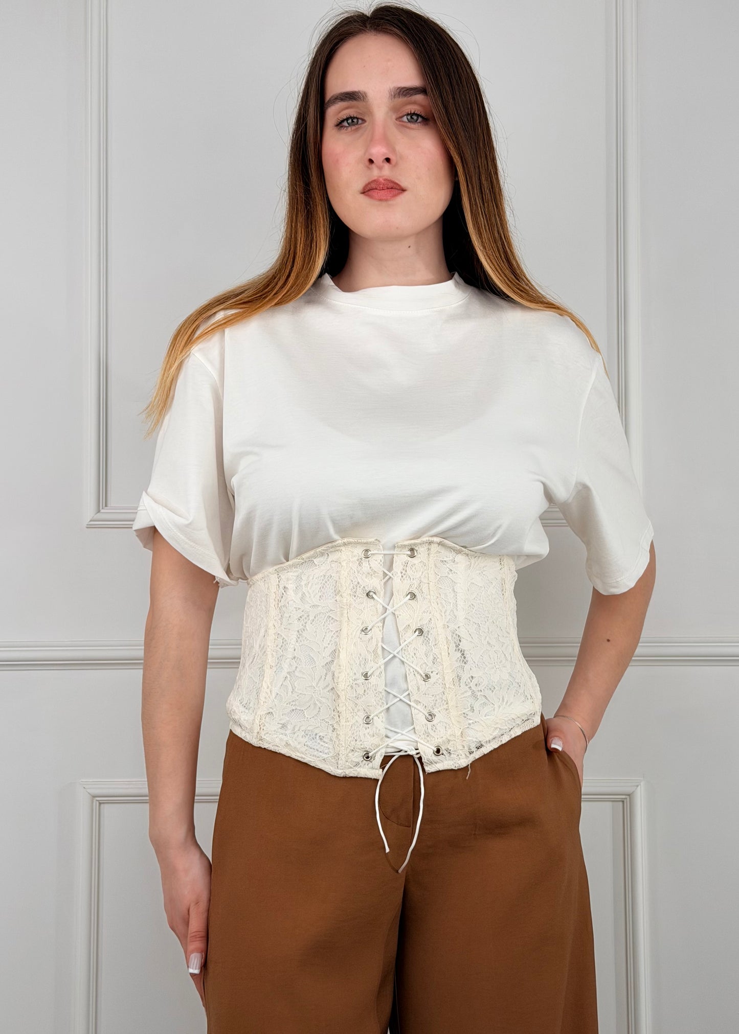 PE260165 - TENSIONE IN T-SHIRT CON BUSTINO RIMOVIBILE