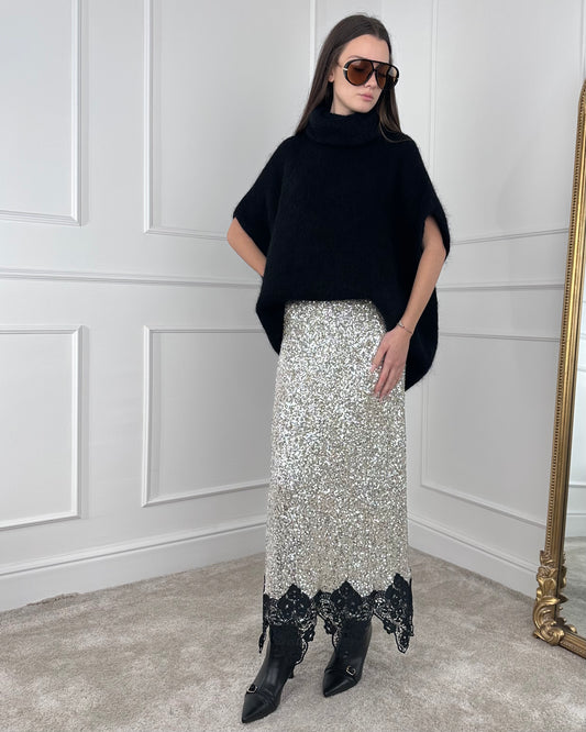 F63301 - BREND GONNA PAILLETTES CON PIZZO